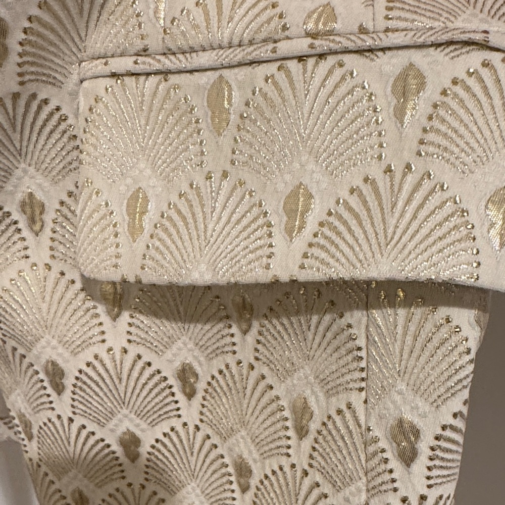 Veronica Beard Beige Patterned Button Vest NWT - image 5